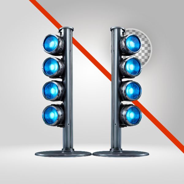 TORRE DE FARÓIS LED 3D, ELEMENTO PNG, LUZES DE SHOW. EVENTOS, LANTERNAS, REFLETOR DIGITAL, SPOT DE BAILE FUNK