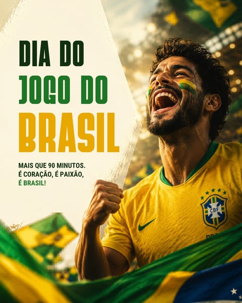 DIA DO JOGO DO BRASIL CANVA EDITÁVEL