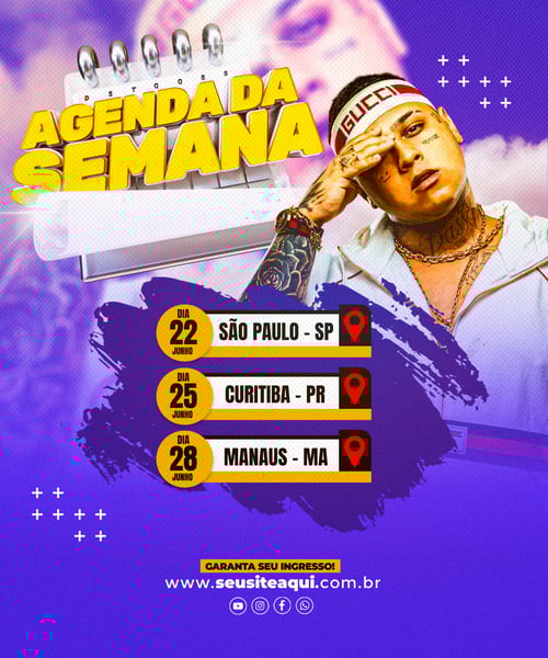 FLYER EVENTO AGENDA DA SEMANA ARTISTA