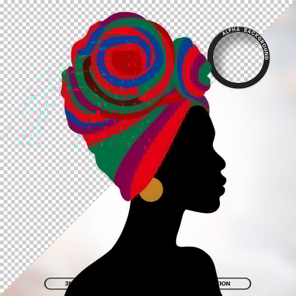 Pessoas Afro Negra 3D