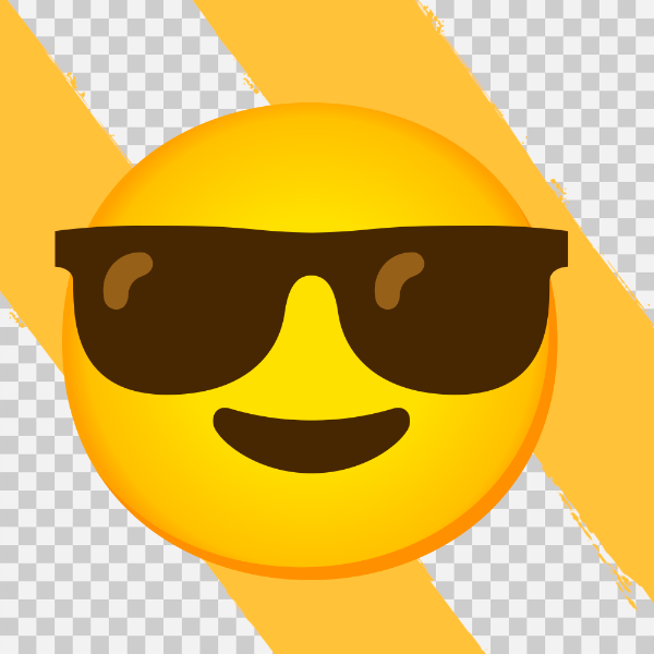 EMOJI USANDO ÓCULOS SEM FUNDO TRANSPARENTE PNG