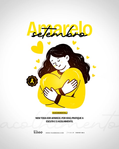 SETEMBRO AMARELO MÊS DE PREVENÇÃO AO SUICÍDIO PSD EDITÁVEL 8
