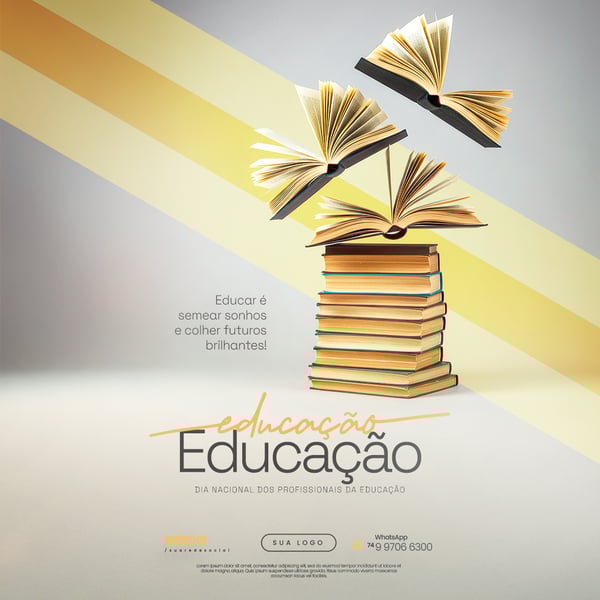 DIA NACIONAL DOS PROFISSIONAIS DA EDUCAÇÃO 06 DE AGOSTO FLYER SOCIAL MEDIA PSD EDITÁVEL 13