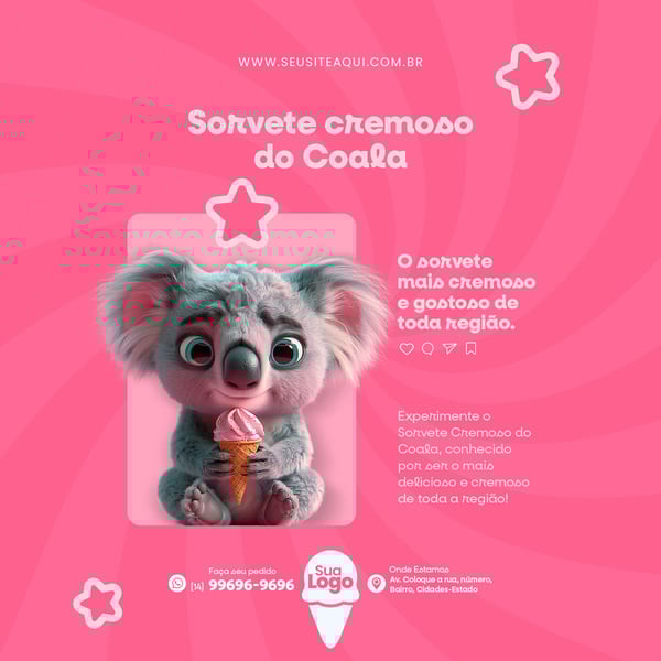 FEED QUADRADO SORVETERIA SOCIAL MEDIA