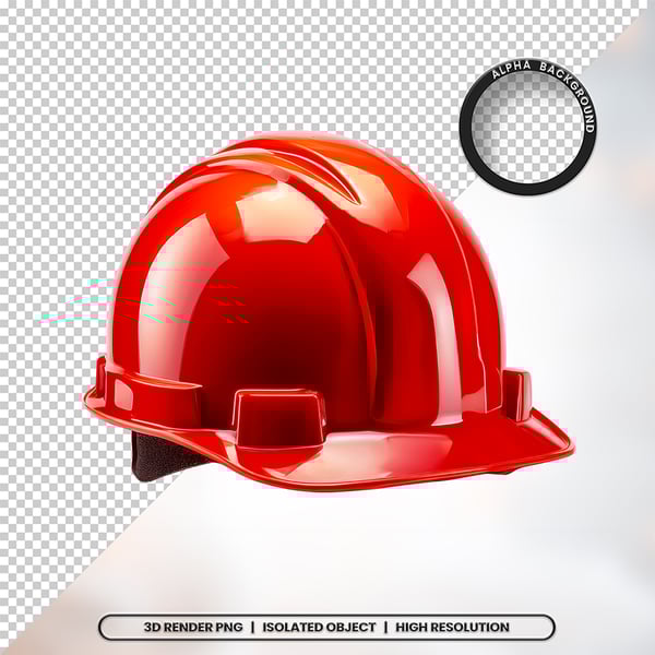 3D RENDER CAPACETE DE SEGURANÇA ELEMENTO ÍCONE PSD PNG