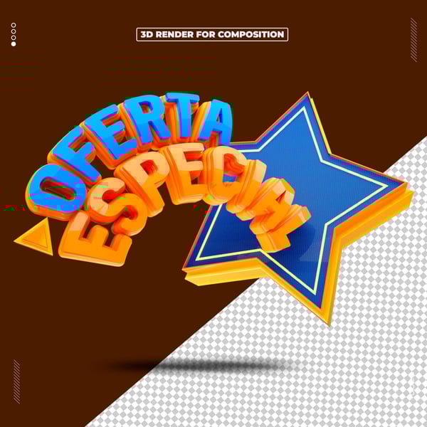 SELO 3D OFERTA ESPECIAL PARA COMPOSIÇÃO