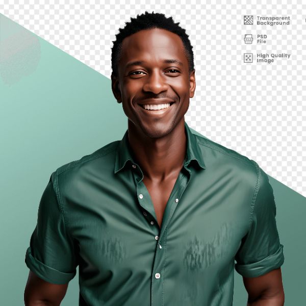 HOMEM COM CAMISA VERDE