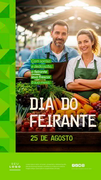 DIA DO FEIRANTE 25 DE AGOSTO SOCIAL MEDIA PSD EDITÁVEL STORY 2