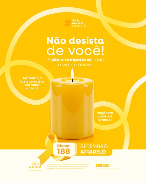 SETEMBRO AMARELO CAMPANHA DE PREVENÇÃO AO SUICÍDIO SOCIAL MEDIA PSD EDITÁVEL 8