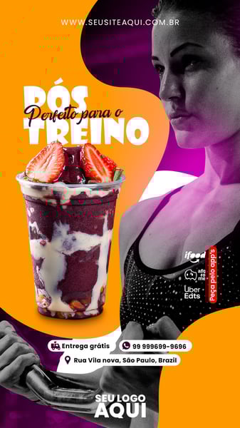 POST STORY - AÇAÍTERIA - PERFEITO PARA O PÓS TREINO