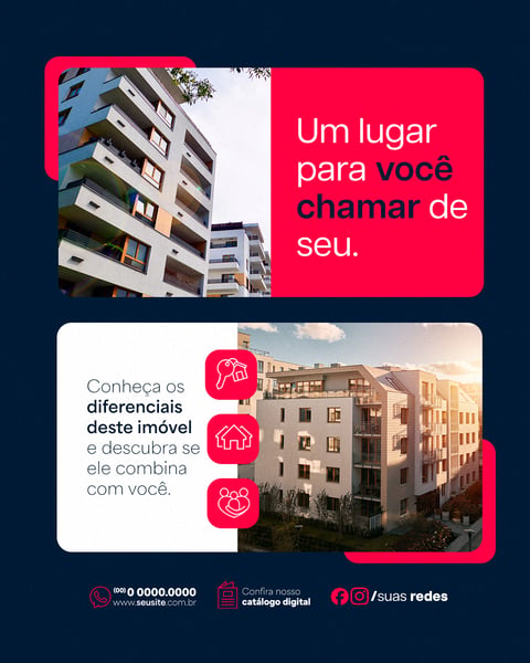 IMOBILIÁRIA SOCIAL MEDIA UM LUGAR PSD EDITÁVEL