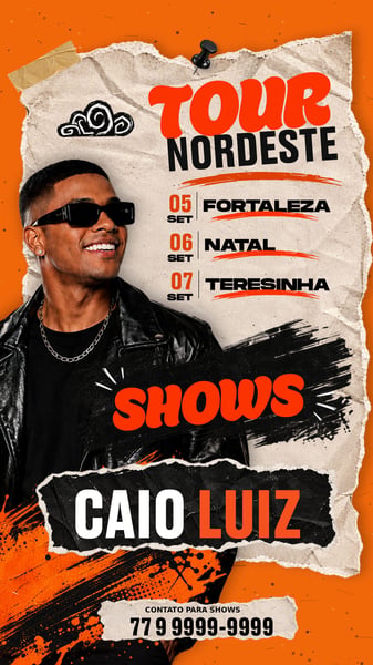 FLYER AGENDA PRÓXIMOS SHOWS PSD EDITÁVEL 8