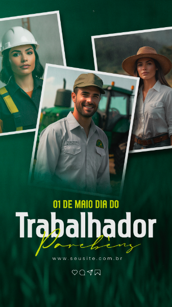 STORIES SOCIAL MEDIA - DIA DO TRABALHADOR - 01 DE MAIO PSD