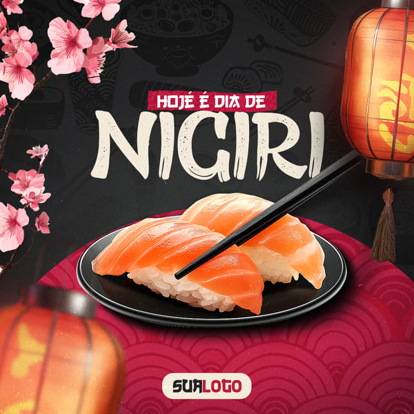 COMIDA JAPONESA NIGIRI SOCIAL MEDIA