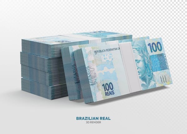 NOTAS DE 100 REAIS ELEMENTO 3D REALISTA