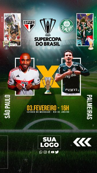 FLYER SOCIAL MEDIA FUTEBOL SÃO PAULO X PALMEIRAS