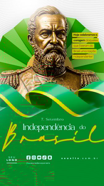 INDEPENDÊNCIA DO BRASIL 7 DE SETEMBRO STORY SOCIAL MEDIA EDITÁVEL