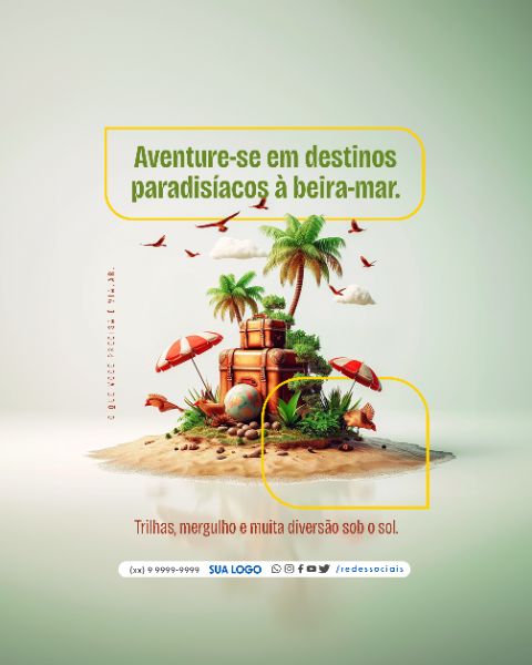 SOCIAL MEDIA - AGENCIA DE VIAGEM - AVENTURE-SE A BEIRA-MAR