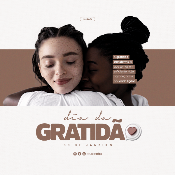 HOJE AGRADECEMOS POR CADA LIÇÃO DIA DA GRATIDÃO SOCIAL MEDIA POST