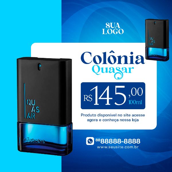 COLÔNIA QUASAR PARA HOMENS LOJA DE PERFUMARIA SOCIAL MEDIA