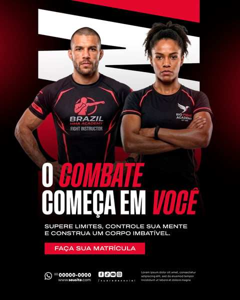 ACADEMIA DE LUTAS SOCIAL MEDIA PSD EDITÁVEL 10