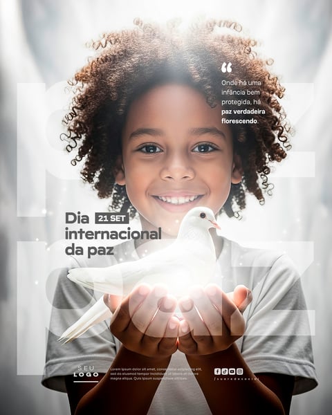 DIA INTERNACIONAL DA PAZ 21 DE SETEMBRO SOCIAL MEDIA PSD EDITÁVEL 8