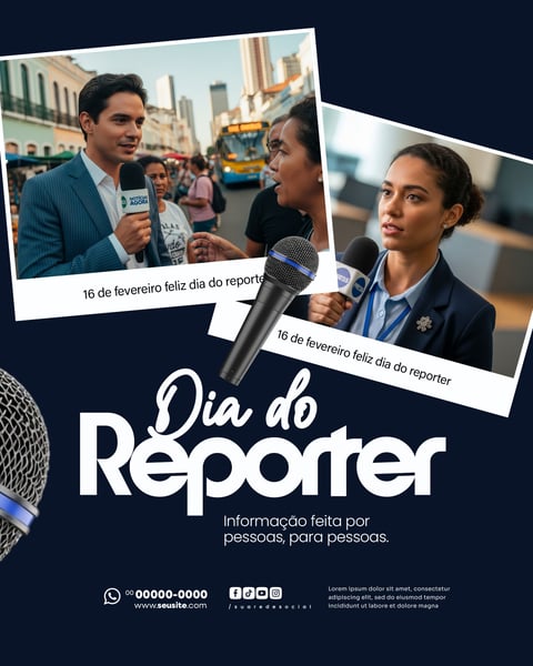 DIA DO REPÓRTER 16 DE FEVEREIRO SOCIAL MEDIA PSD EDITÁVEL 002