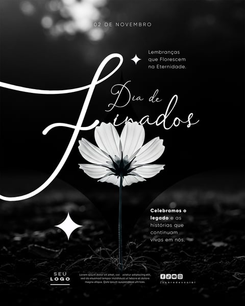 DIA DE FINADOS 02 DE NOVEMBRO SOCIAL MEDIA PSD EDITÁVEL 1