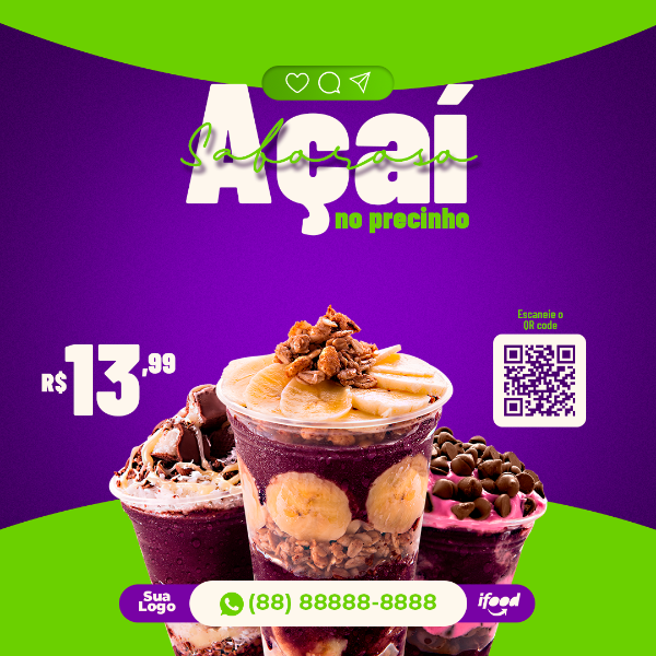 AÇAÍ NO PRECINHO POST SOCIAL MEDIA