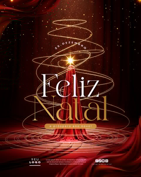 FELIZ NATAL 25 DE DEZEMBRO SOCIAL MEDIA PSD EDITÁVEL 2
