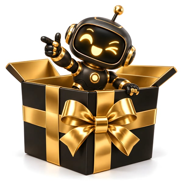 ROBÔ DOURADO SURPRESA NA CAIXA