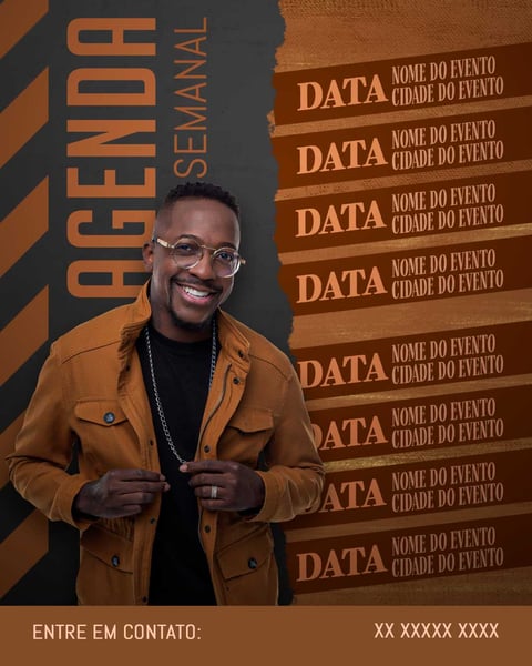 FLYER ARTISTA AGENDA DE SHOWS SEMANAL FEED