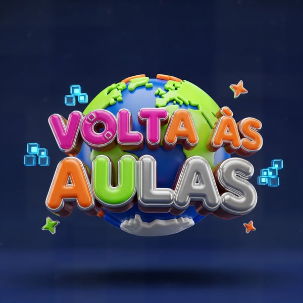 SELO 3D PARA CAMPANHA PUBLICITARIA PARA ESCOLAS, VOLTA AS AULAS-22