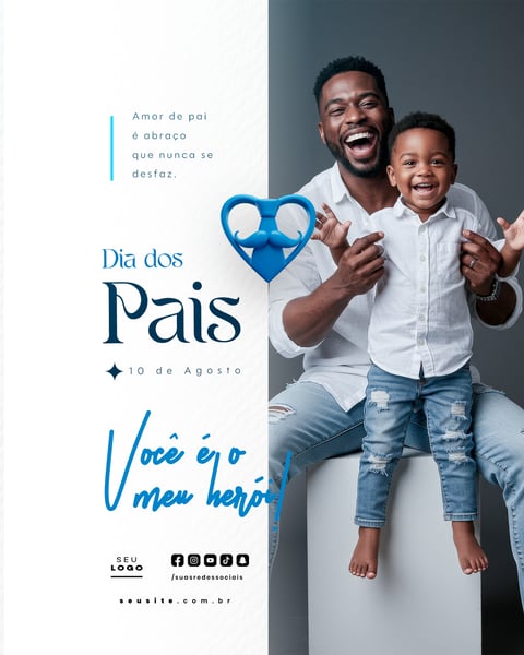 DIA DOS PAIS AGOSTO SOCIAL MEDIA POST EDITÁVEL FEED 24
