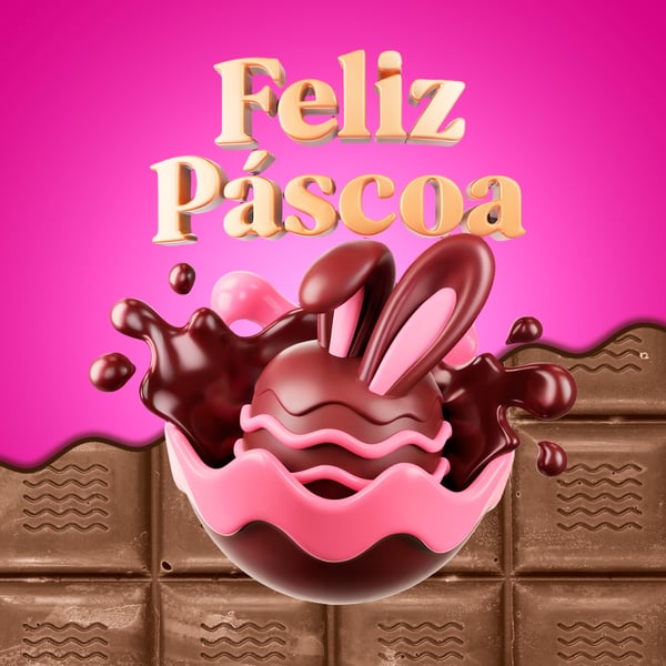 XKS ELEMENTO 3D OARA COMPOSIÇÃO DE ARTES DE PÁSCOA MODELO 33