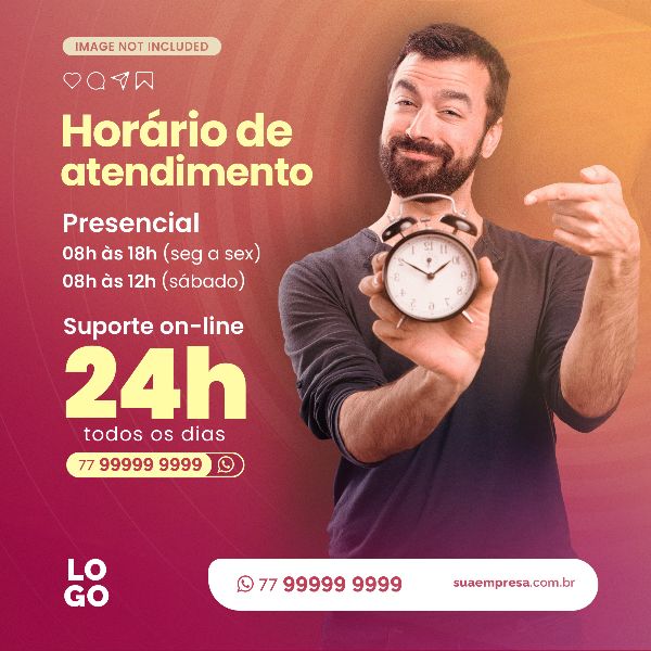HORÁRIO DE ATENDIMENTO - INTERNET