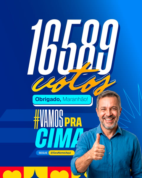Social Media Político | Eleições 2026 | Agradecimento Votos
