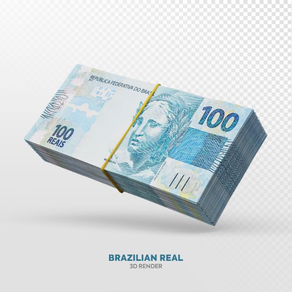 NOTAS DE 100 REAIS ELEMENTO 3D REALISTA