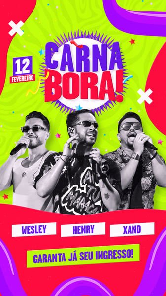 FLYER EVENTO PSD EDITÁVEL STORIES CARNABORA!