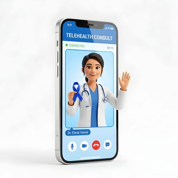SMARTPHONE TELEHEALTH DOCTOR VIDEO CALL SCREEN