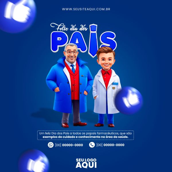 FEED QUADRADO - FELIZ DIA DOS PAIS | SOCIAL MEDIA | PSD EDITÁVEL