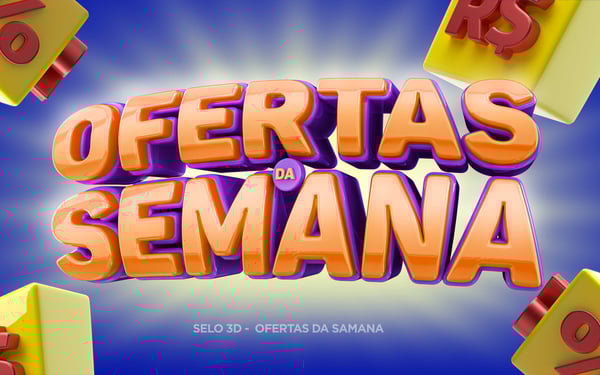 SELO 3D SUPERMERCADO OFERTAS DA SEMANA