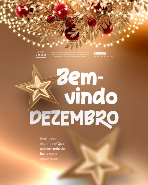 BEM VINDO DEZEMBRO SOCIAL MEDIA PSD EDITÁVEL 1