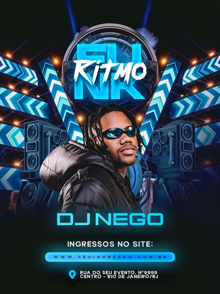 FLYER RITMO FUNK FEED PSD EDITÁVEL