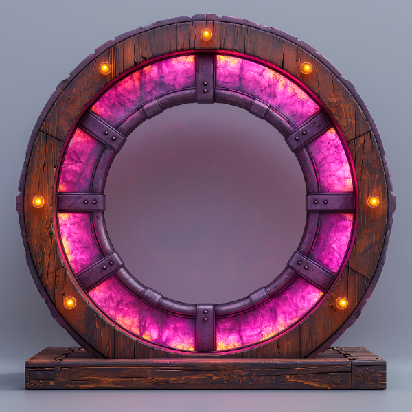 ELEMENTO DE MADEIRA COM LUZES EM 3D | IMAGEM