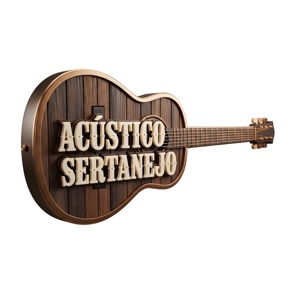 SELO 3D SERTANEJO VIOLÃO DE MADEIRA ACÚSTICO SERTANEJO 11