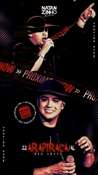 PSD EDITÁVEL - AGENDA DE PRÓXIMO SHOW NATANZINHO LIMA @NYELDESIGNER