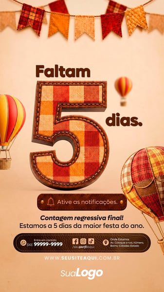STORY FESTA JUNINA SÃO JOÃO SOCIAL MEDIA TEMPLATE PSD EDITÁVEL 18