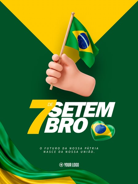INDEPENDÊNCIA PÁTRIA SETE SETEMBRO SOCIAL MEDIA FLYER PSD EDITÁVEL