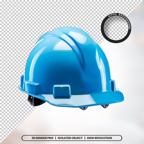 3D RENDER CAPACETE DE SEGURANÇA ELEMENTO ÍCONE PSD PNG